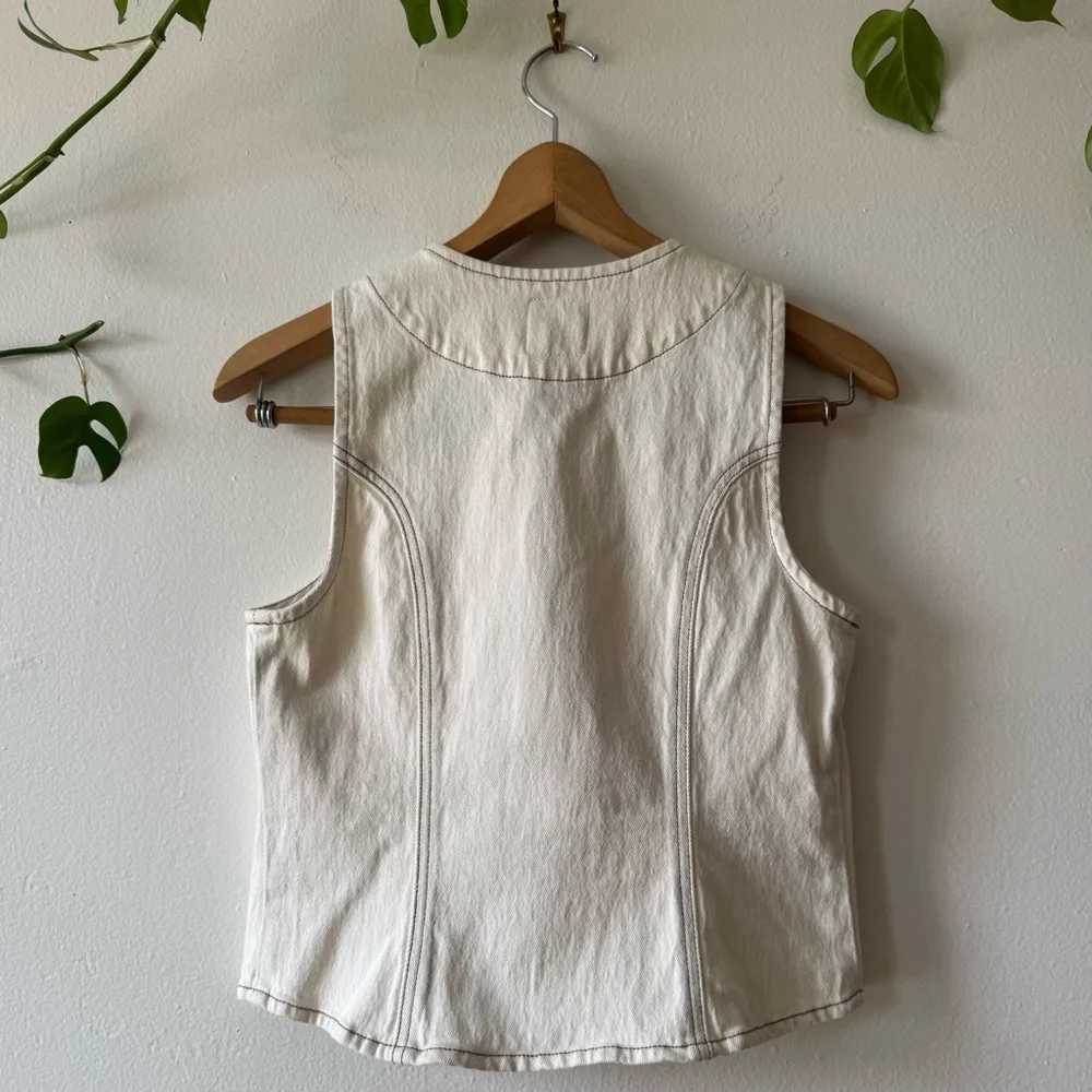 seventy + mochi Bea Vest in Ecru Size 4 - Picture 5 of 7